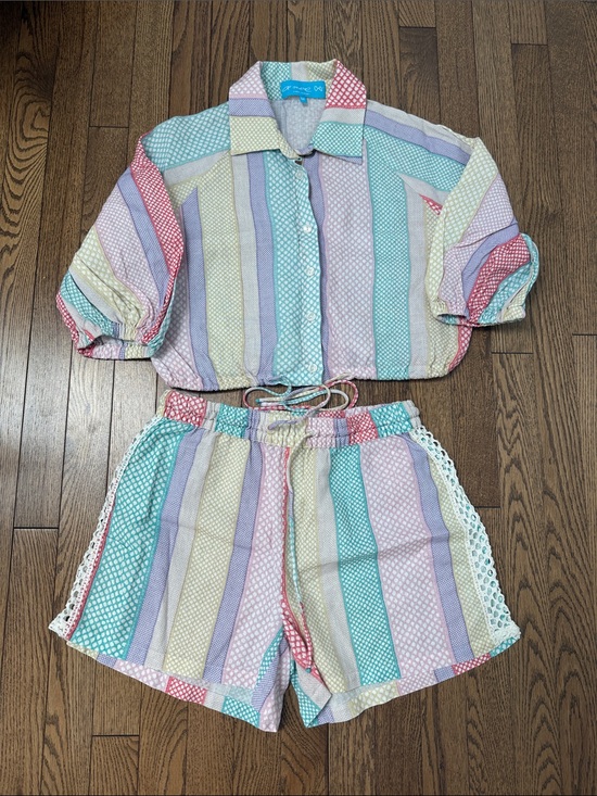 A Mere Co Pants - Two piece linen and crochet set